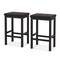 24" Bar Stools With Padded Seat Footrest And Rubber Wood Frame